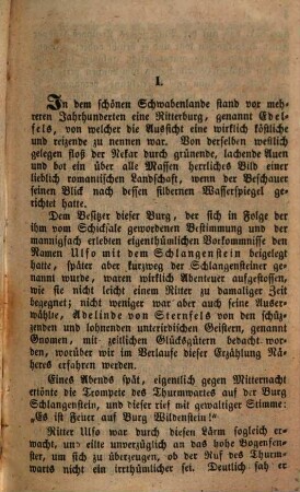 Höchst wunderbare Geschichte vom Ritter Ulfo von Edelfels, mit dem geheimnißvollen Schlangenstein in dem schützenden Zauberschilde : eine Ritter- und Geistergeschichte aus grauer Vorzeit ; auf's Neue für's Volk erzählt