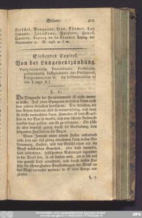 Siebentes Capitel. Von der Lungenentzündung.