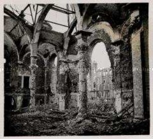 Leipzig, Kirche St. Johannis, Inneres, Zerstörungen