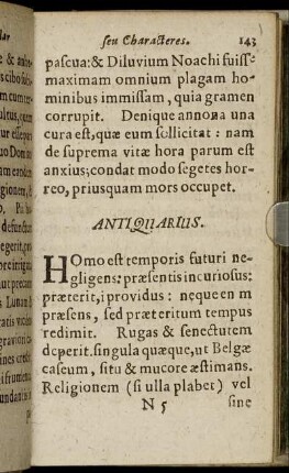Antiquarius. - Philosophus Argutus.