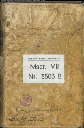 Protokollbuch des Kapitels der Kirche SS. Aegidius und Carolus in Wiedenbrück