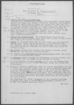Wippingen-Lautern: Inspektionsbericht 1957
