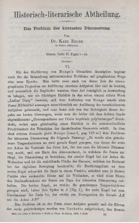 Das Problem der kürzesten Dämmerung.