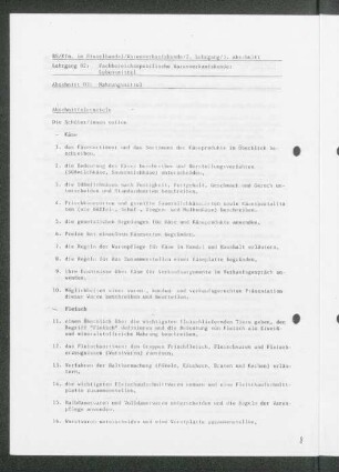 Abschnitt 03: Nahrungsmittel