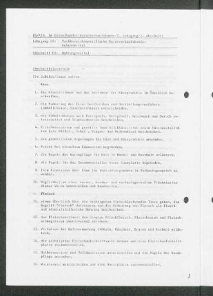 Abschnitt 03: Nahrungsmittel