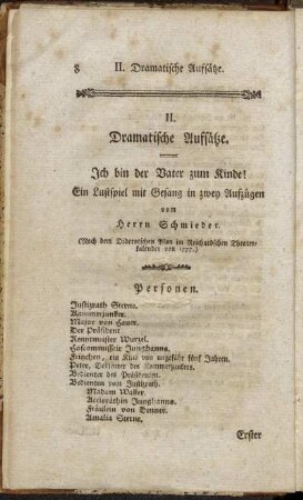 II. Dramatische Aufsätze.