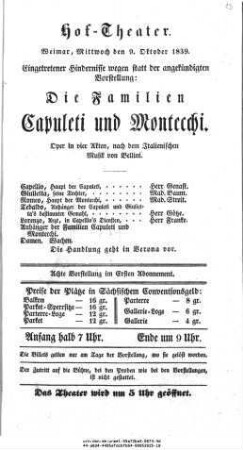 Die Familien Capuleti und Montecchi