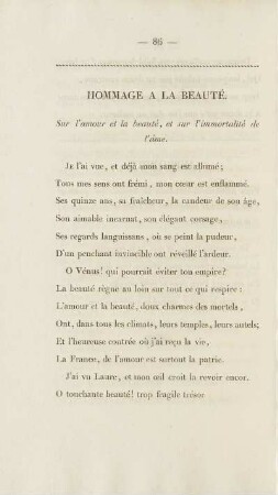 Hommage A La Beauté