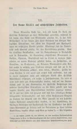 210-228 Der Name MARIA auf altchristlichen Inschriften
