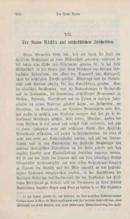 210-228 Der Name MARIA auf altchristlichen Inschriften