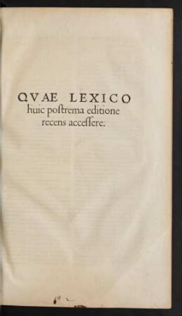 Quae Lexico huic postrema editione recens accessere.