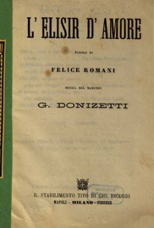 L' elisir d'amore