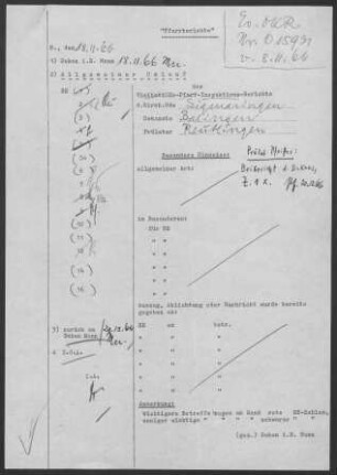 Sigmaringen mit Diaspora: Inspektionsbericht 1966