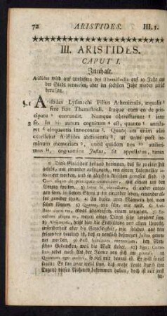 III. Aristides.