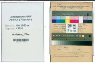 Entnazifizierung Else Andersag , geb. 06.01.1908 ()
