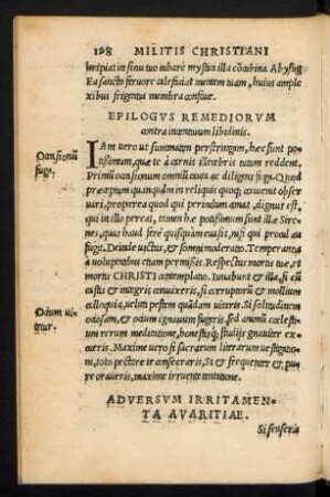 Adversum Irritamenta Avaritiae.