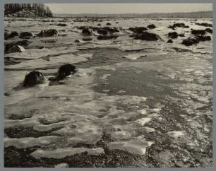 Eisschollen in Lloyd Harbor bei Lloyd Neck, Long Island