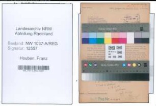 Entnazifizierung Franz Houben , geb. 23.06.1897 (Zollbeamter)