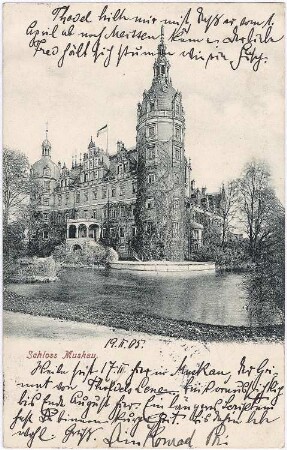 Bad Muskau. Schloß, Ansichtskarte