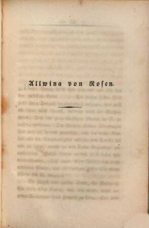 Auswahl aus Fanny Tarnow's Schriften, 4. Allvina von Rosen