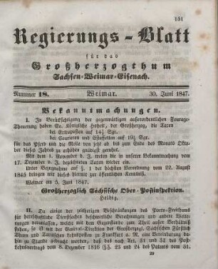Nr. 18 : 30. Juni 1847