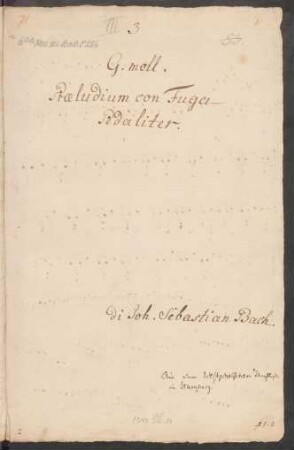 Präludien und Fugen; org; g-Moll; BWV 535