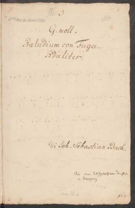Präludien und Fugen; org; g-Moll; BWV 535