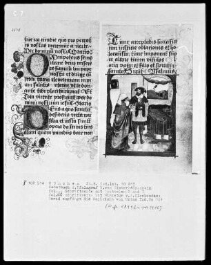 Die sieben Bußpsalmen - Gebetbuch des Pfalzgrafen Richard von Simmern-Sponheim — David erhält die Nachricht von Urias Tod, Folio 10