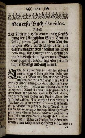 Des Trojanischen Fürsten Æneæ Kriegs- und andern Helden-Thaten Zwölff Bücher.