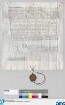 Notariatsinstrument des Georg Alt von Augsburg: Bartholomäus von Camerino, päpstlicher Familiar und Kommissär, quittert gemäß den (inserierten) Breven Papst Sixtus IV. vom 10. und 20. Dezember 1482 Bürgermeistern und Rat der Stadt Nürnberg, dem Abte Johannes des St. Aegydienklosters daselbst, den Pröpsten Johannes Lochner von St. Sebald und Lorenz Tucher von St. Lorenz, endlich Nikolaus Groß, älterem Bürgermeister, über den Empfang der für den Kreuzzug zur Verteidigung des katholischen Glaubens und aus den Indulgenzen eingekommenen und in einer Truhe im Neuen Spital verwahrten Gelder, zu welchen jeder der oben Genannten einen Schlüssel besessen hat. - Zeugen: Johannes Engelmair, Priester, Pfleger bei St. Sebald, Heinrich Vischer, Sekretär, und Sebastian Lochner, Inwohner zu Nürnberg.