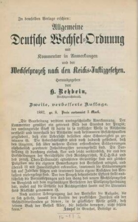 In demselben Verlage erschien: ...
