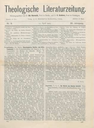 225-226 [Rezension] Friedländer, Moses, Genealogische Studien zum Alten Testament