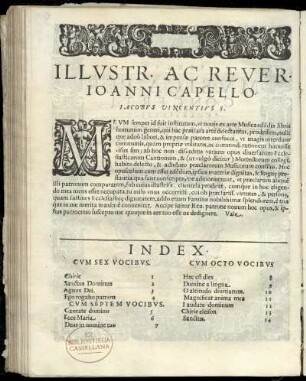 Dedikation an Joanni Capello