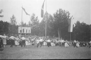Treffen der Arbeitsbrigaden in Uhyst von 19.-22.8.1948 : Zlět dźěławych brigadow w Delnim Wujězdźe wot 19.-22.08.1948.