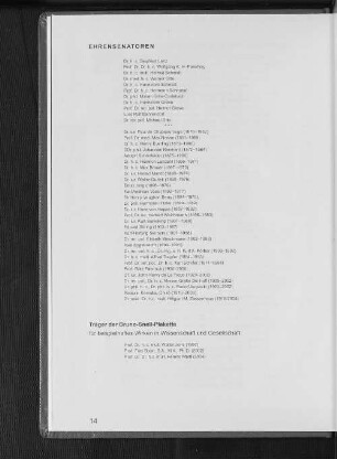 Träger der Bruno-Snell-Plakette