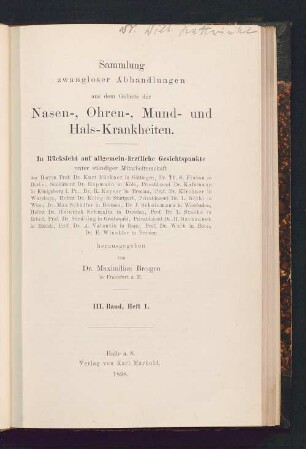 Über den Zusammenhang von Nasen- und Augenerkrankungen
