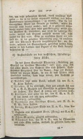 5) Austerbänke an der westlichen, schleswigschen Küste.