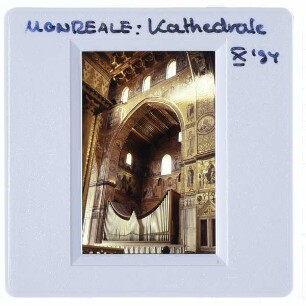 Monreale, Kathedrale : Innenansicht Langhaus Orgel