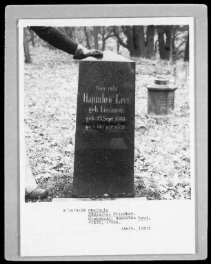 Grabstein von Hannchen Levi, gestorben 1908