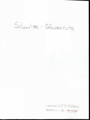 Schulze-Gaevernitz, Johanna, Feldberg und Berlin, an Wichert