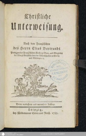 Christliche Unterweisung