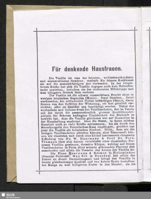 Für denkende Hausfrauen