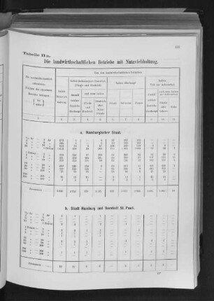 Tabelle IIa. Die landwirthschaftlichen Betriebe mit Nutzviehhaltung.