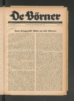 18. Jahrgang, Hamburg-Langenhorn, Juni 1953, Nummer 6