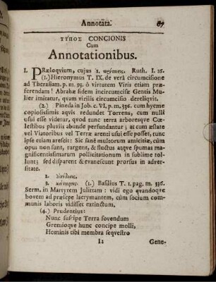 Typos Concionis Cum Annotationibus.