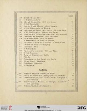 Porträts (Nr. 1484 - 1503)