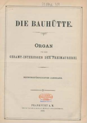 59. Jahrgang: Die Bauhütte