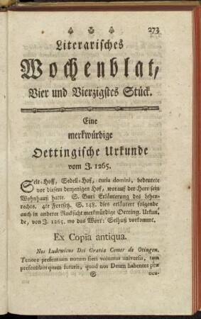 Vier und Vierzigstes Stück.