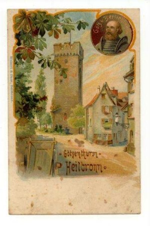 Götzenturm, Götzenturmstraße; mit Brustbild von Götz von Berlichingen