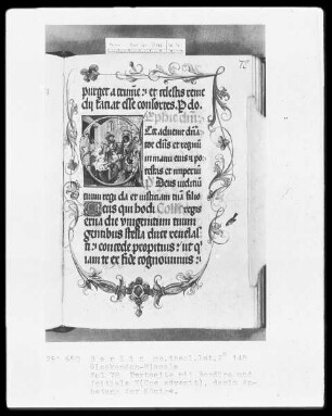 Glockendon-Missale — Initiale E (Cce advenit), darin Anbetung der Könige, Folio 78recto